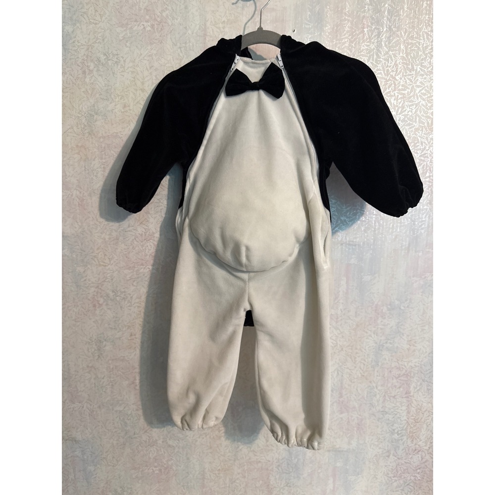 Disney Store Penguin Costume Infant 18-24 Months Black White Plush Halloween